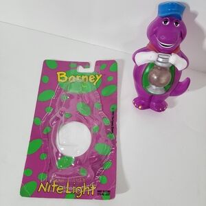Vintage 1992 Barney the Dinosaur Night Nite Light Works